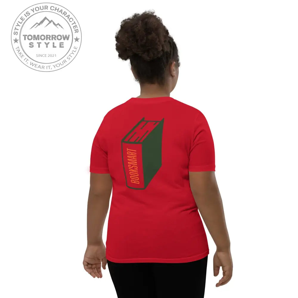 Mädchen Kurzarm T-Shirt mit bedrucktem Bücher - Motiv - Tomorrow Style