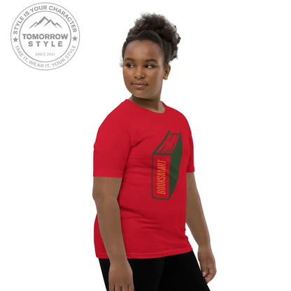 Mädchen Kurzarm T-Shirt mit bedrucktem Bücher - Motiv - Tomorrow Style