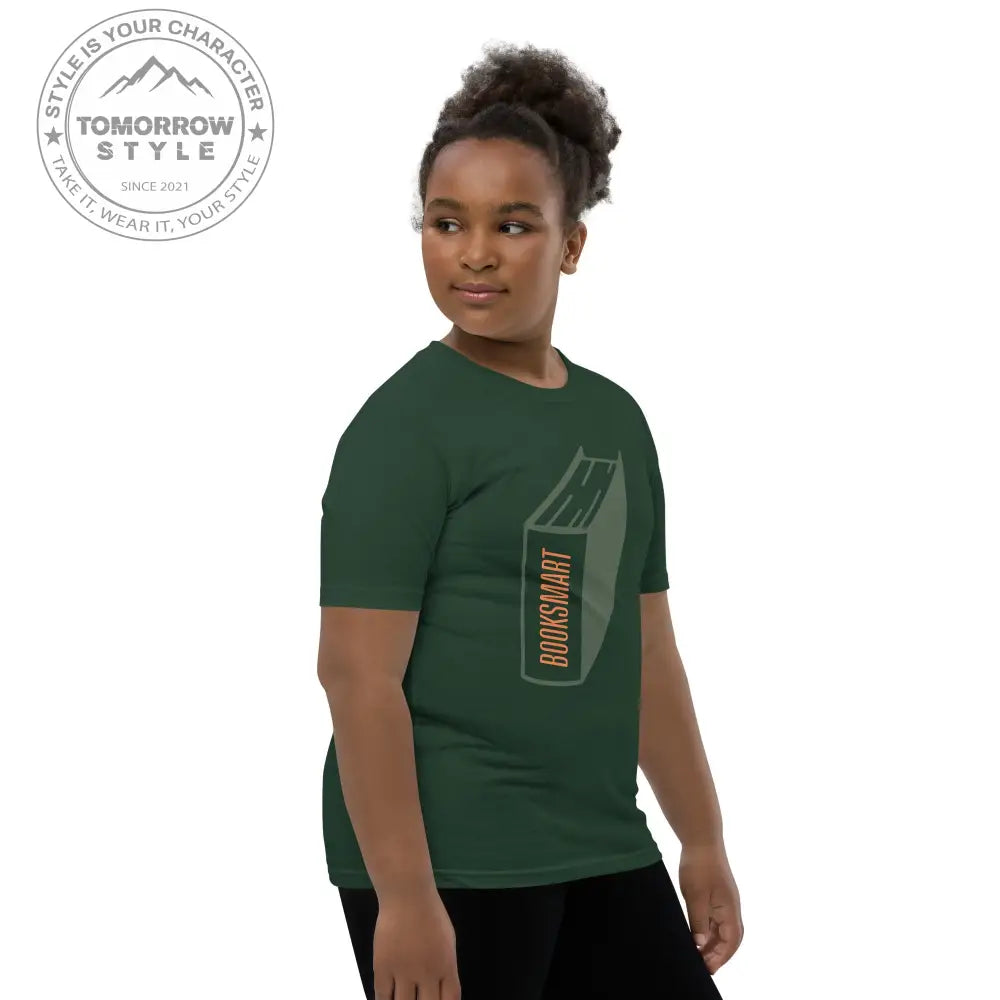 Mädchen Kurzarm T-Shirt mit bedrucktem Bücher - Motiv - Tomorrow Style