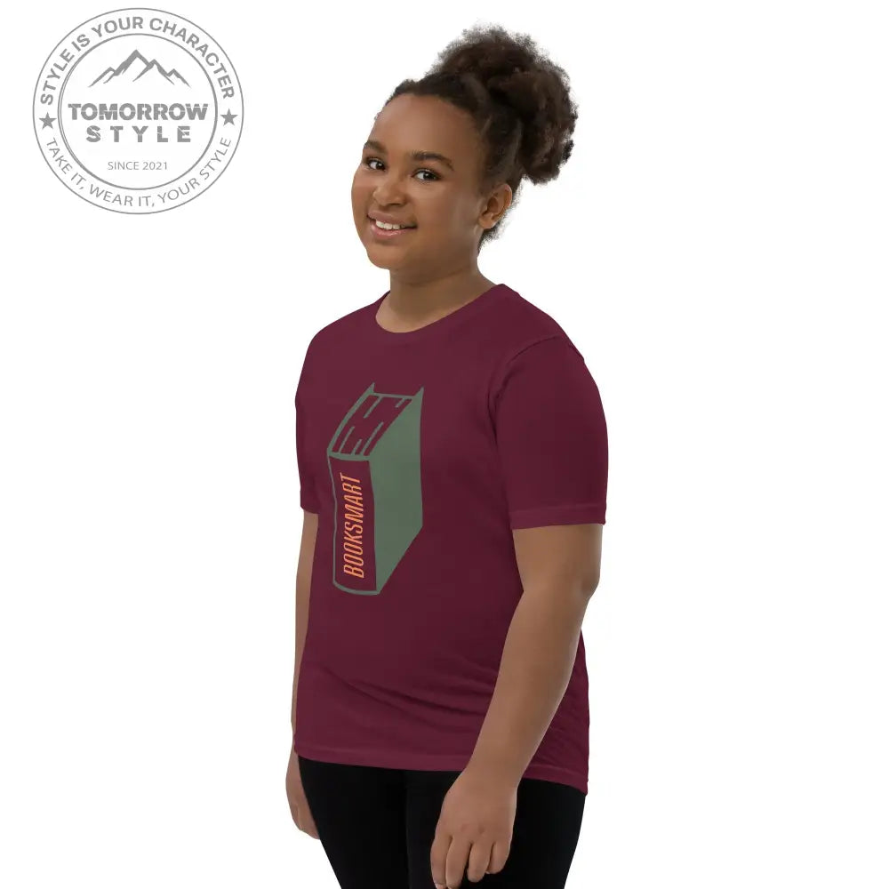 Mädchen Kurzarm T-Shirt mit bedrucktem Bücher - Motiv - Tomorrow Style