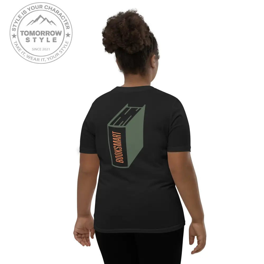 Mädchen Kurzarm T-Shirt mit bedrucktem Bücher - Motiv - Tomorrow Style