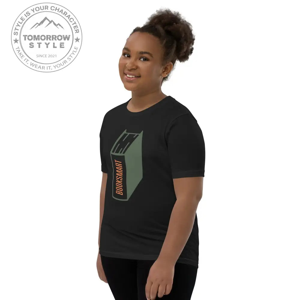 Mädchen Kurzarm T-Shirt mit bedrucktem Bücher - Motiv - Tomorrow Style