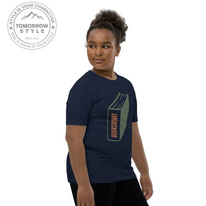 Mädchen Kurzarm T-Shirt mit bedrucktem Bücher - Motiv - Tomorrow Style