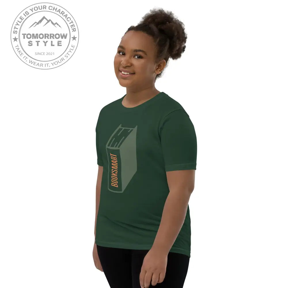 Mädchen Kurzarm T-Shirt mit bedrucktem Bücher - Motiv - Tomorrow Style