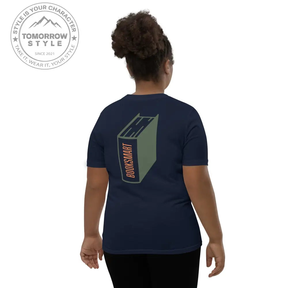 Mädchen Kurzarm T-Shirt mit bedrucktem Bücher - Motiv - Tomorrow Style