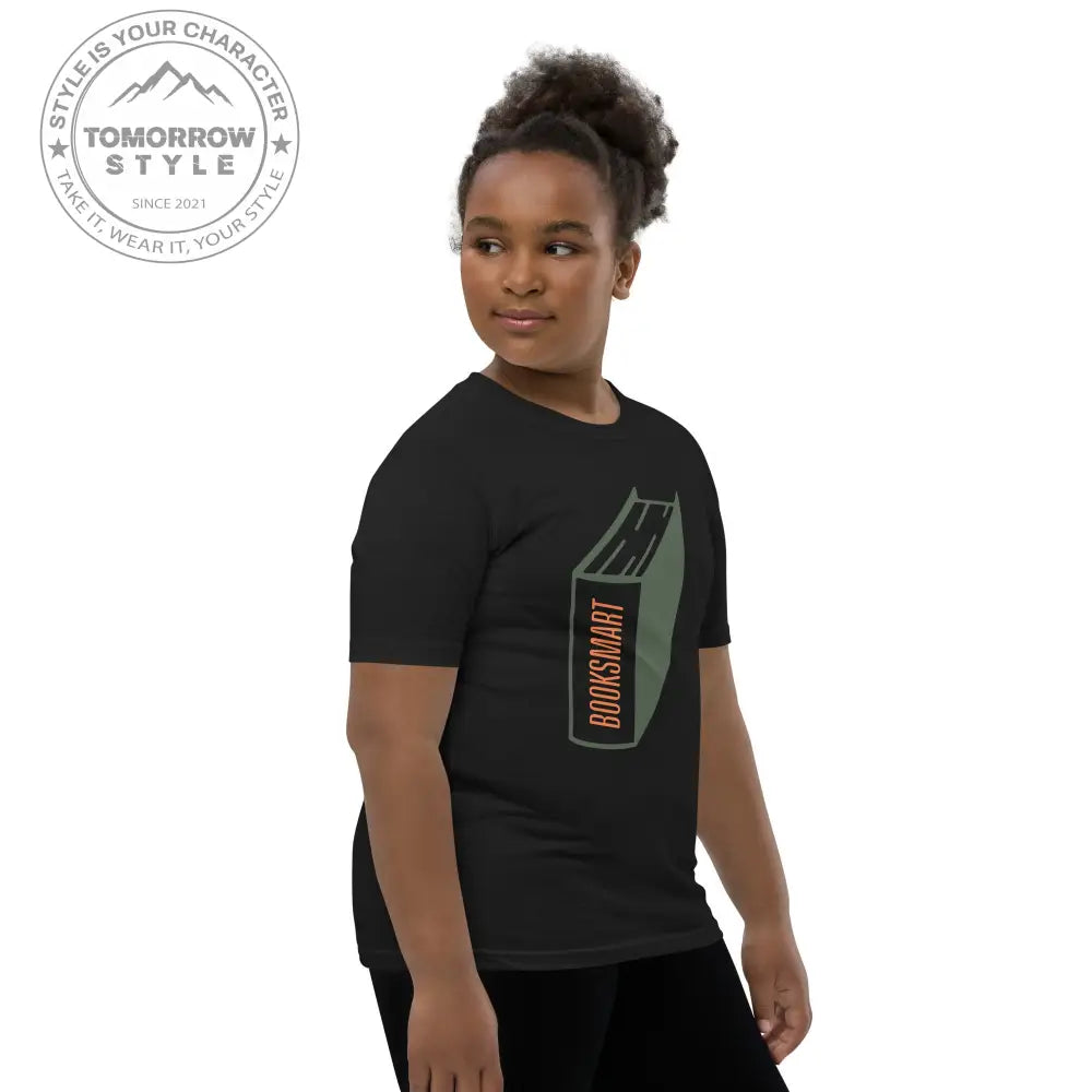 Mädchen Kurzarm T-Shirt mit bedrucktem Bücher - Motiv - Tomorrow Style