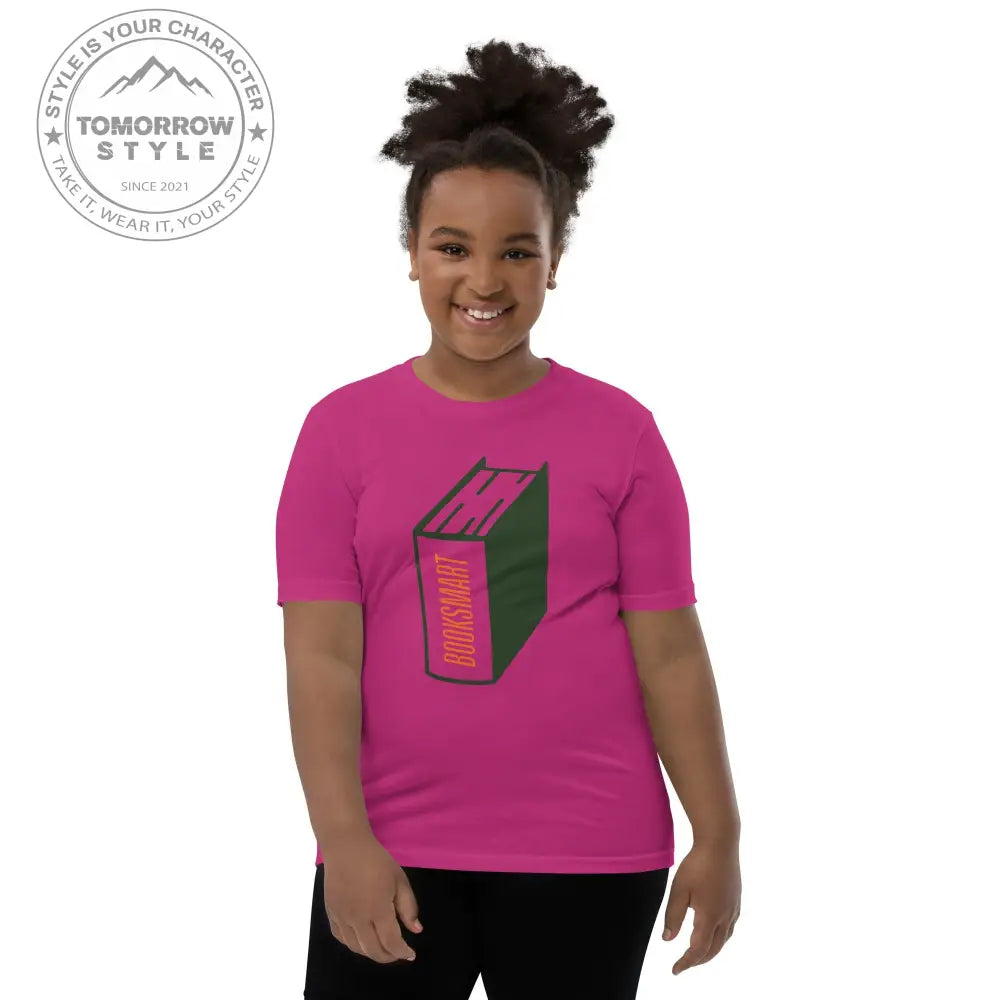 Mädchen Kurzarm T-Shirt mit bedrucktem Bücher - Motiv - Tomorrow Style