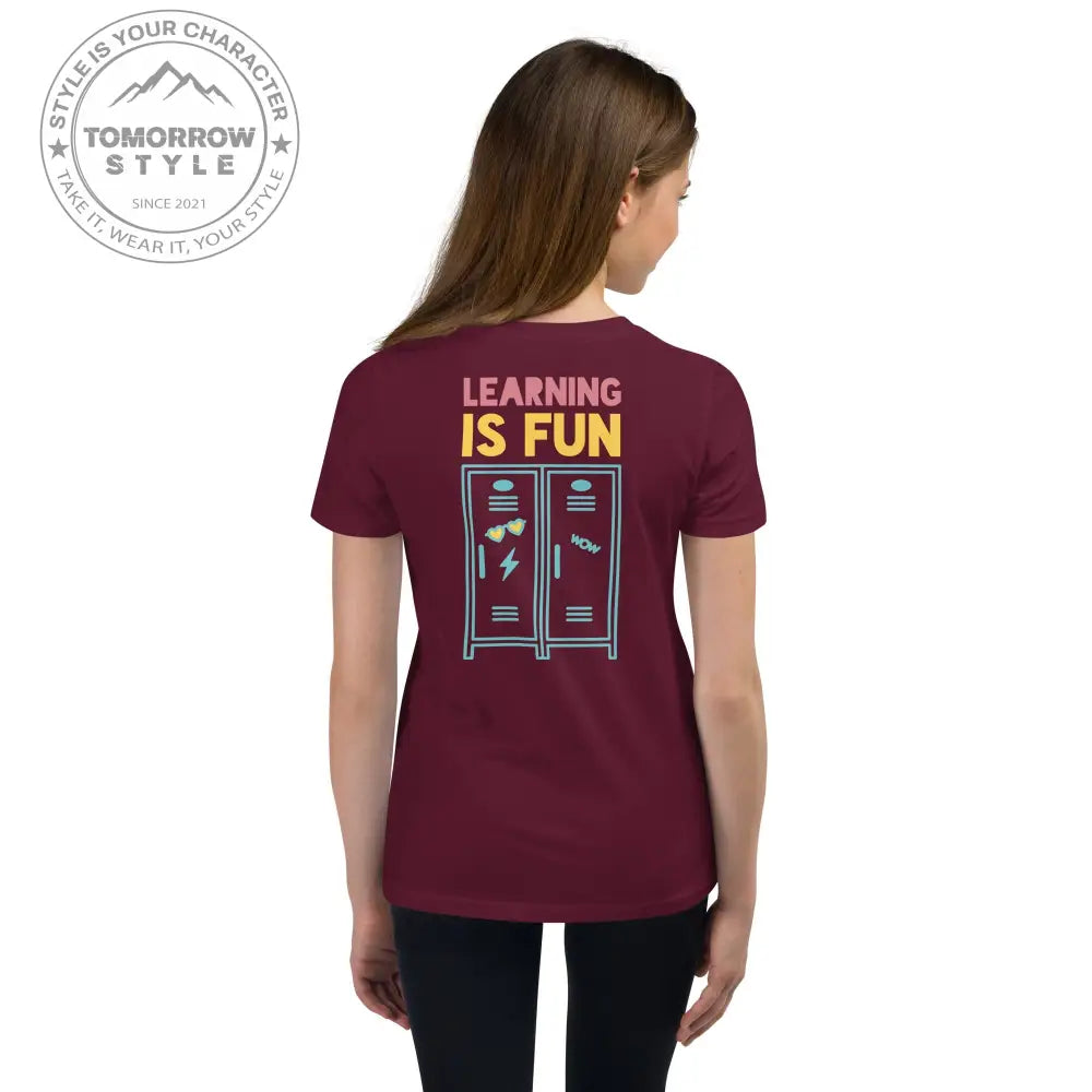 Mädchen Kurzarm T-Shirt mit Schulmotiv - Tomorrow Style