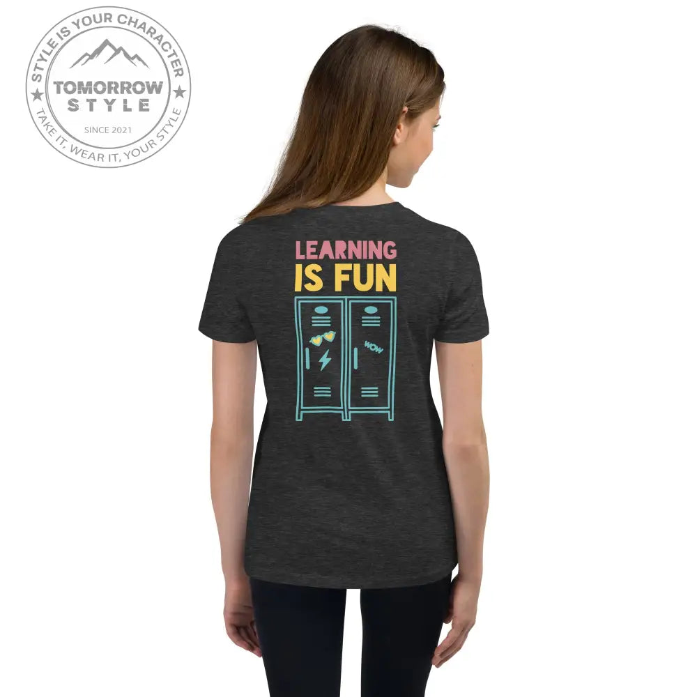 Mädchen Kurzarm T-Shirt mit Schulmotiv - Tomorrow Style