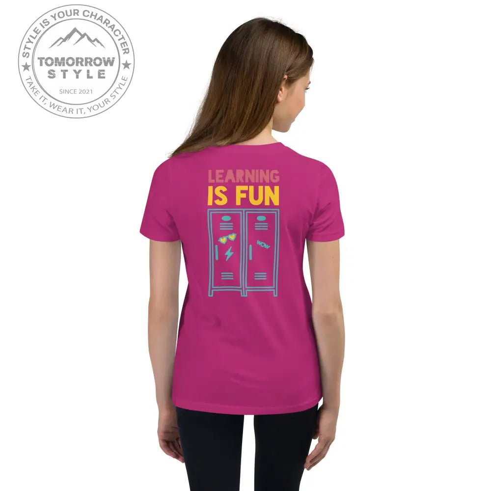 Mädchen Kurzarm T-Shirt mit Schulmotiv - Tomorrow Style