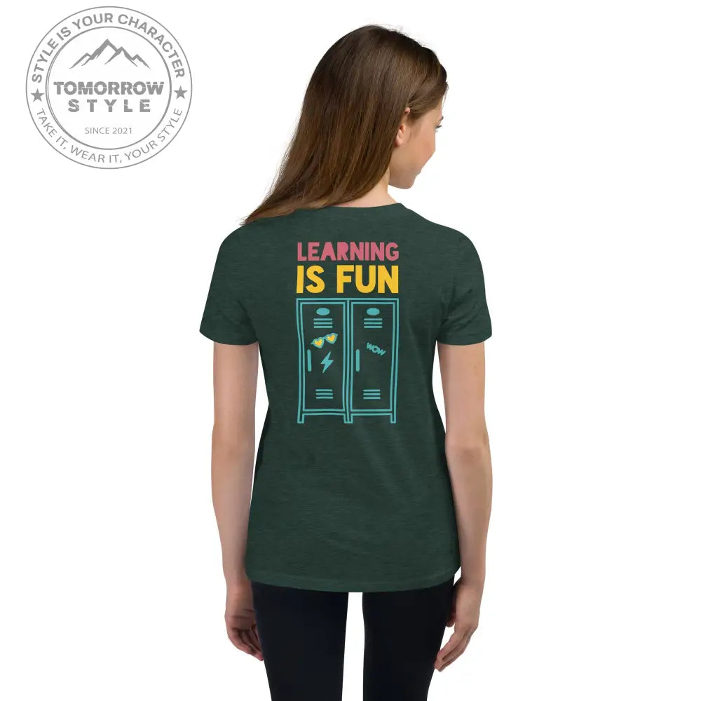 Mädchen Kurzarm T-Shirt mit Schulmotiv - Tomorrow Style