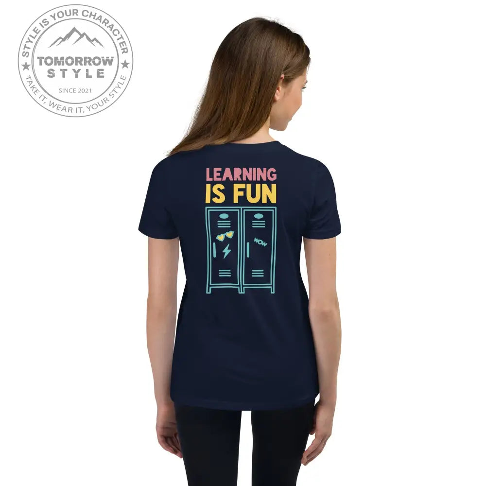 Mädchen Kurzarm T-Shirt mit Schulmotiv - Tomorrow Style