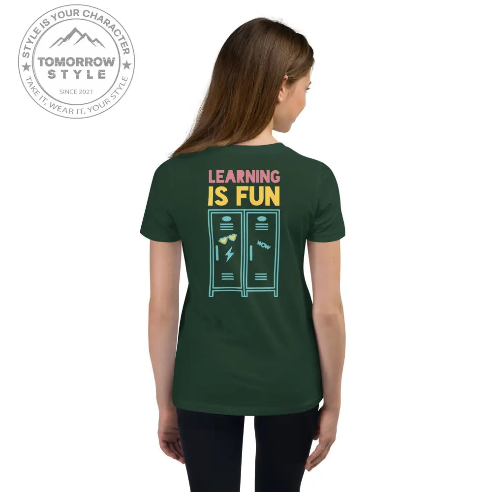 Mädchen Kurzarm T-Shirt mit Schulmotiv - Tomorrow Style