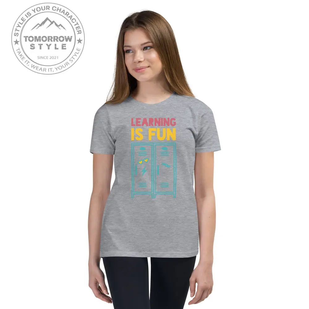 Mädchen Kurzarm T-Shirt mit Schulmotiv - Tomorrow Style