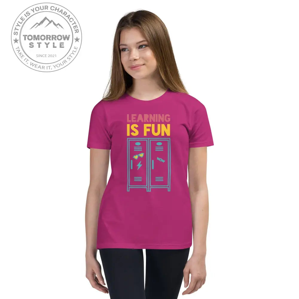 Mädchen Kurzarm T-Shirt mit Schulmotiv - Tomorrow Style