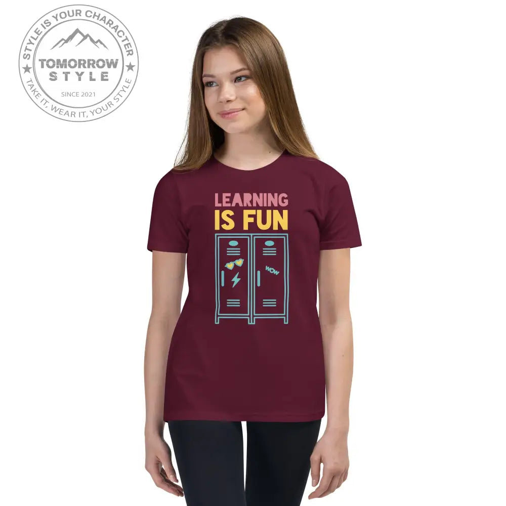 Mädchen Kurzarm T-Shirt mit Schulmotiv - Tomorrow Style