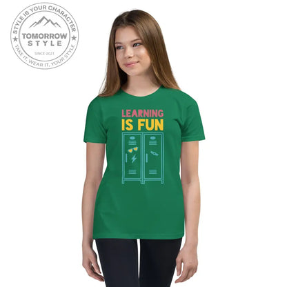 Mädchen Kurzarm T-Shirt mit Schulmotiv - Tomorrow Style