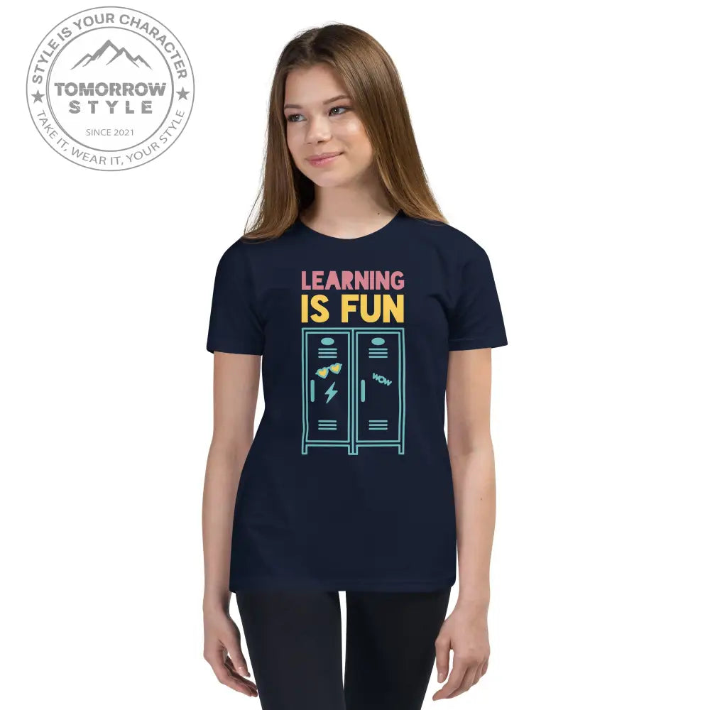 Mädchen Kurzarm T-Shirt mit Schulmotiv - Tomorrow Style