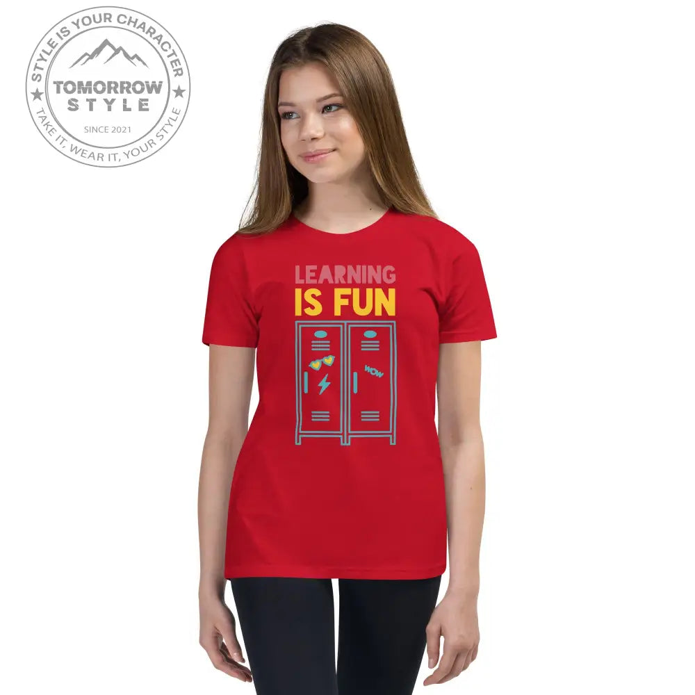 Mädchen Kurzarm T-Shirt mit Schulmotiv - Tomorrow Style