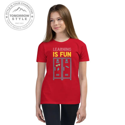 Mädchen Kurzarm T-Shirt mit Schulmotiv - Tomorrow Style