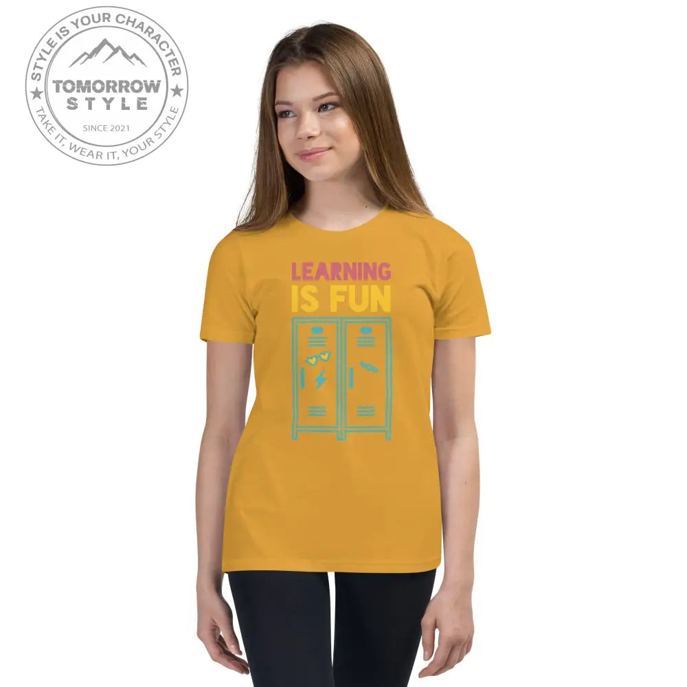 Mädchen Kurzarm T-Shirt mit Schulmotiv - Tomorrow Style