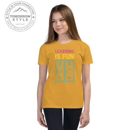 Mädchen Kurzarm T-Shirt mit Schulmotiv - Tomorrow Style