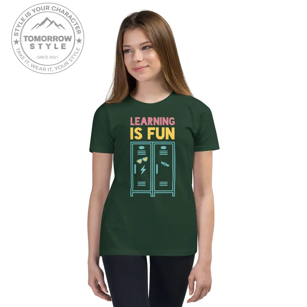 Mädchen Kurzarm T-Shirt mit Schulmotiv - Tomorrow Style