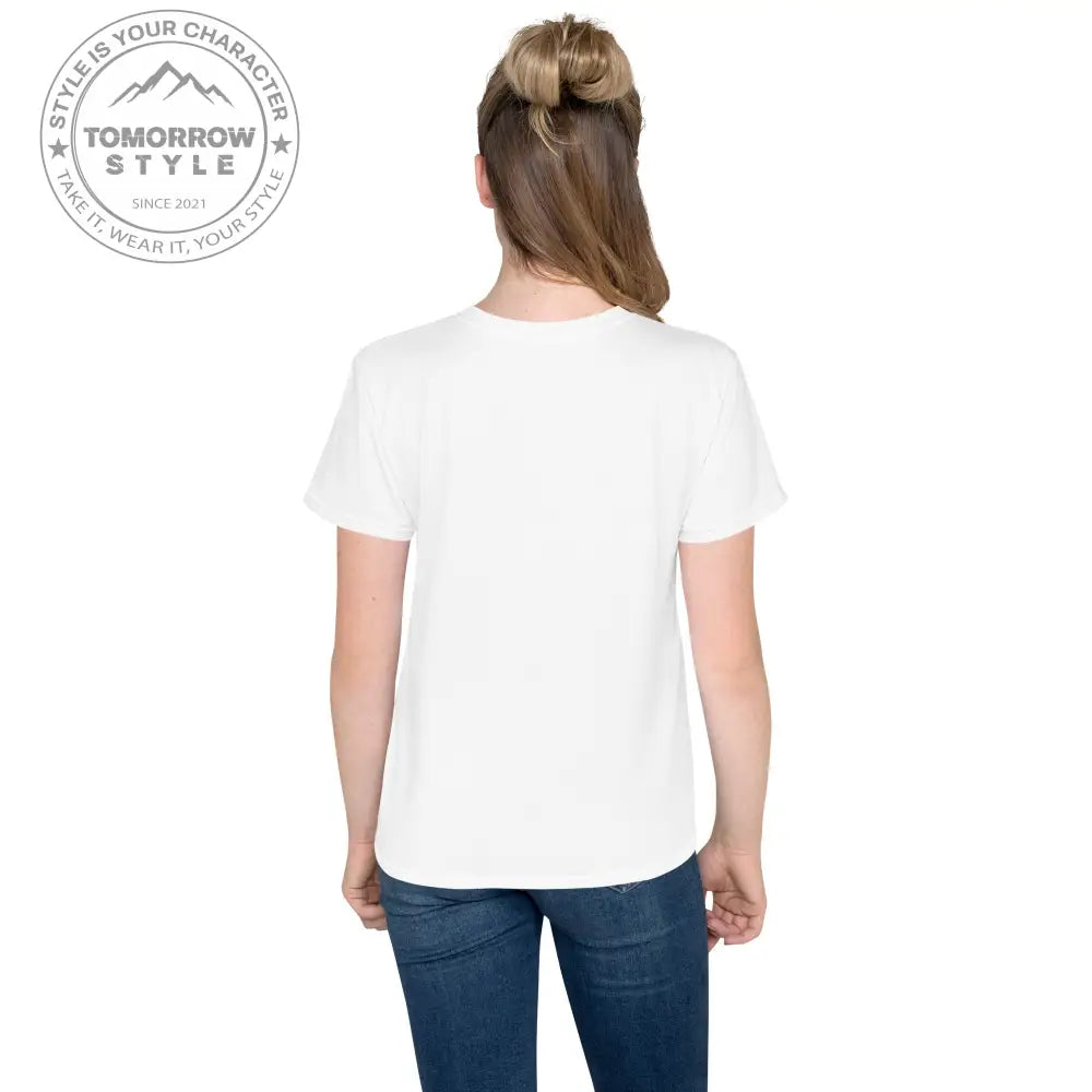 Mädchen Rundhals T-Shirt mit bedrucktem Pferd - Motiv - Tomorrow Style