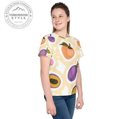 Mädchen Rundhals T-Shirt mit Obstmuster - Tomorrow Style