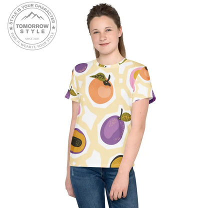 Mädchen Rundhals T-Shirt mit Obstmuster - Tomorrow Style