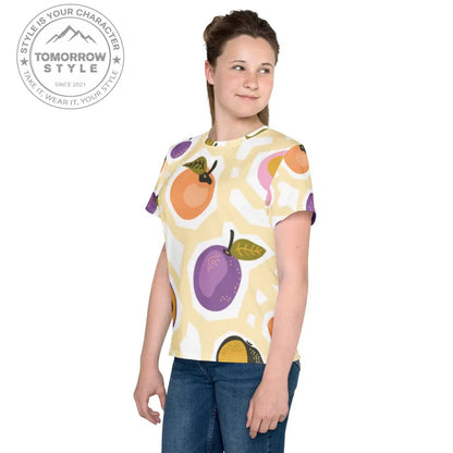 Mädchen Rundhals T-Shirt mit Obstmuster - Tomorrow Style