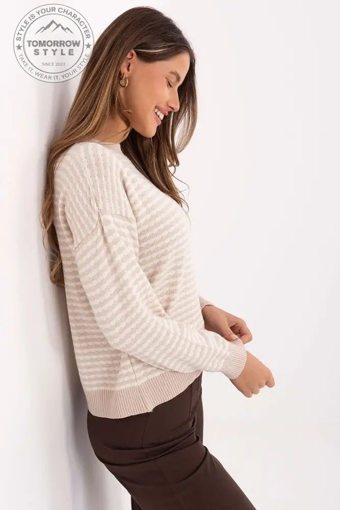 Moderner Damenpullover mit Streifenmuster – Bequem und lässig für jeden Tag - Tomorrow Style