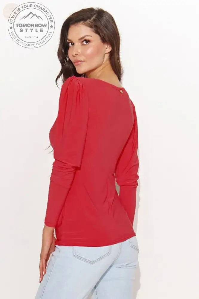 Modische Bluse mit V - Ausschnitt - Tomorrow Style