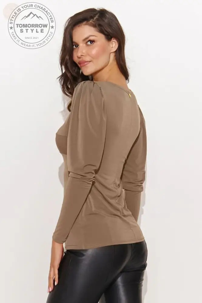 Modische Bluse mit V - Ausschnitt - Tomorrow Style