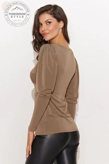 Modische Bluse mit V - Ausschnitt - Tomorrow Style