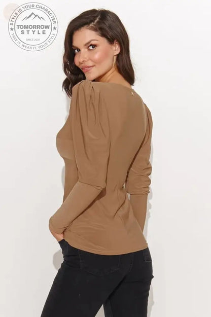 Modische Bluse mit V - Ausschnitt - Tomorrow Style