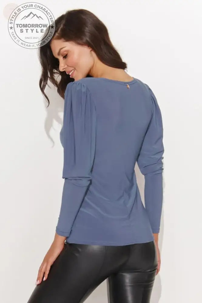 Modische Bluse mit V - Ausschnitt - Tomorrow Style
