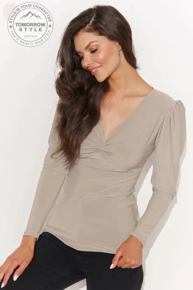 Modische Bluse mit V - Ausschnitt - Tomorrow Style