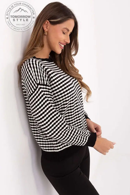 Modischer Damenpullover mit zeitlosem Streifenmuster - Tomorrow Style