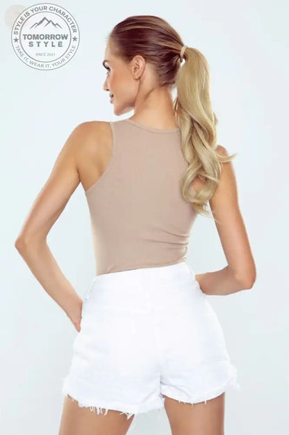 Erweitern Sie Ihr Stil mit klassisch gerippten Crop Top - Tomorrow Style