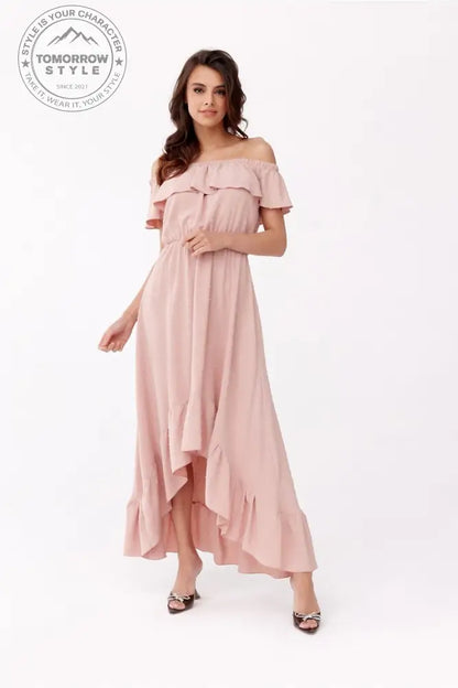 Chic Schulterfreies Maxikleid