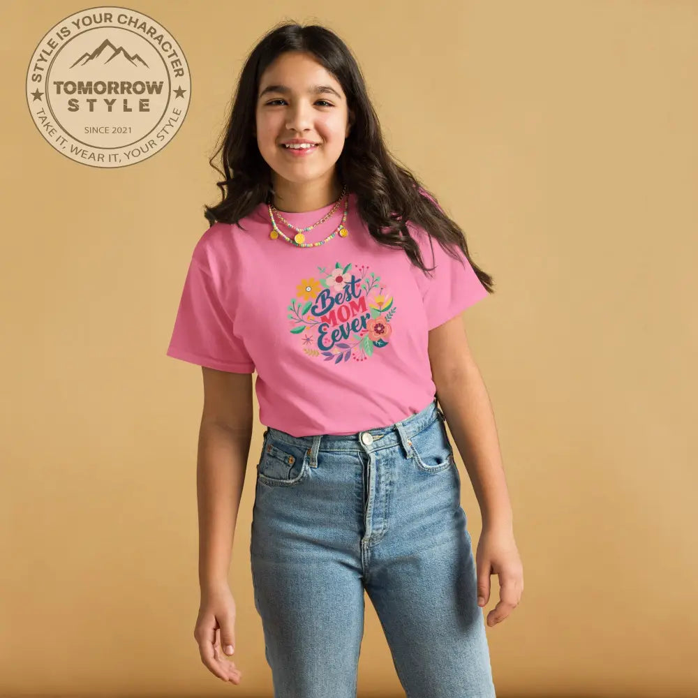 Mom’s bester Fan“ – Mädchen Classic T-Shirt mit dem charmanten „Best Mom Ever“ - Print - Tomorrow Style