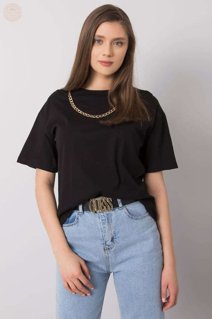 Parisian Chain Detail Tee – Damen - T-Shirt - Modell - Tomorrow Style