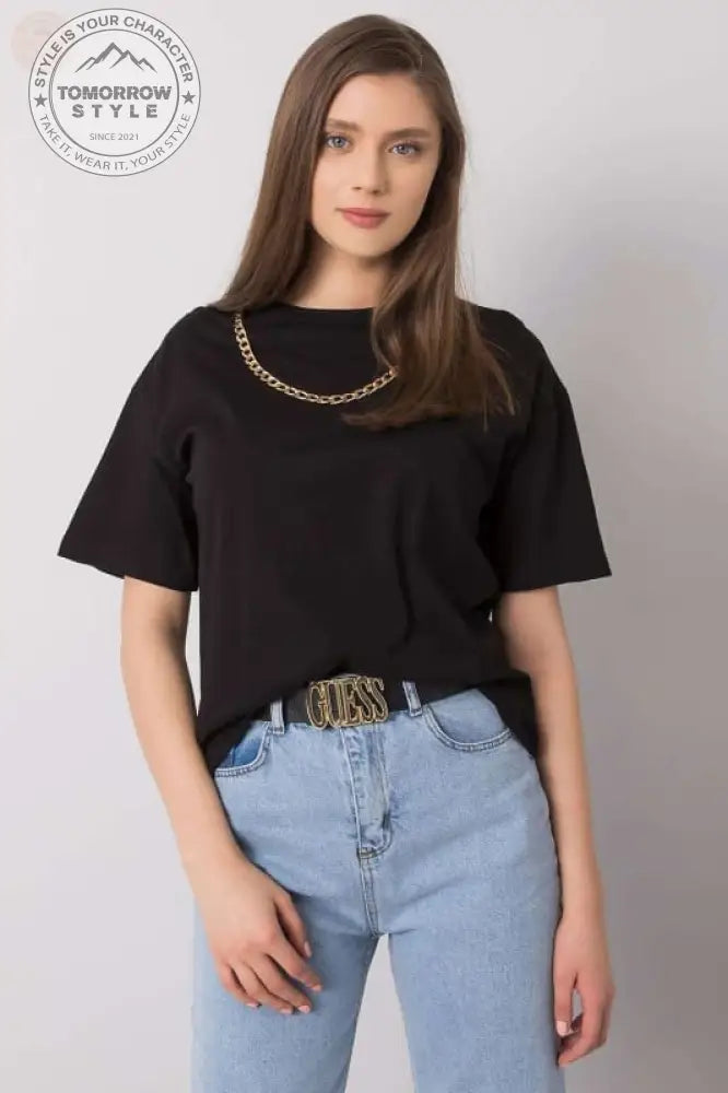 Parisian Chain Detail Tee – Damen - T-Shirt - Modell - Tomorrow Style