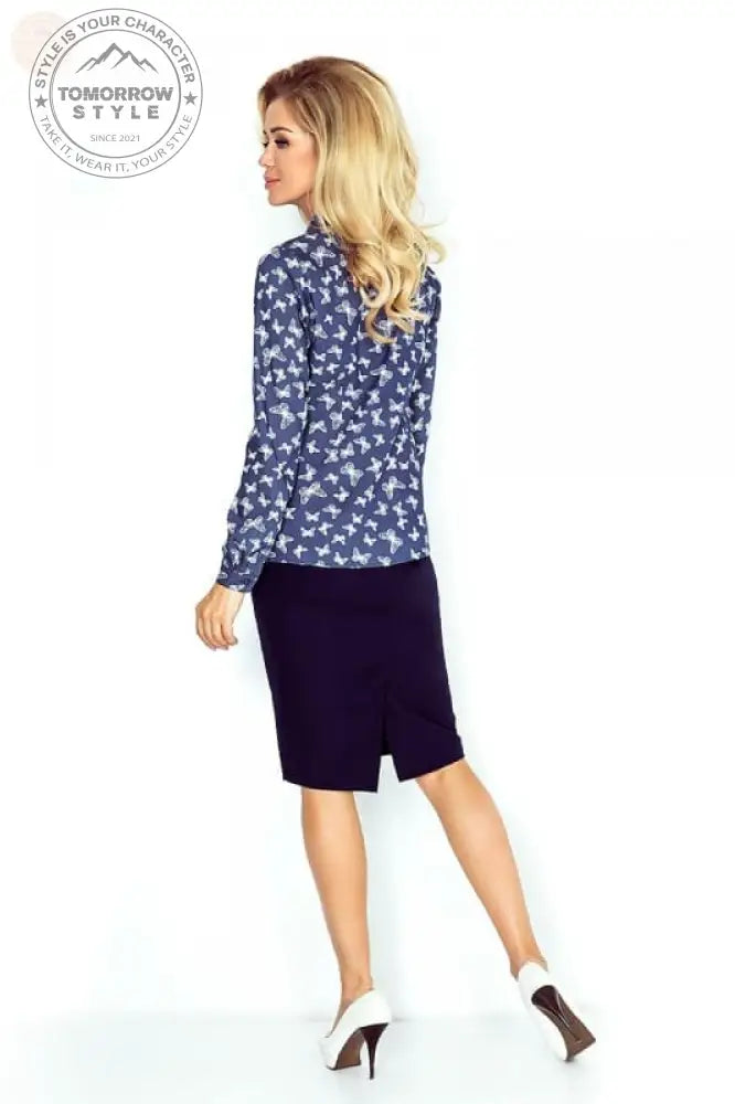 „Pink Power Tie - Bluse: Europäische Eleganz!“ - Tomorrow Style