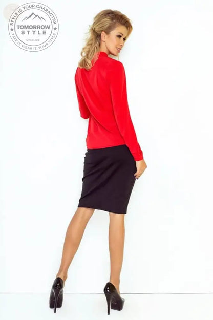 „Pink Power Tie - Bluse: Europäische Eleganz!“ - Tomorrow Style