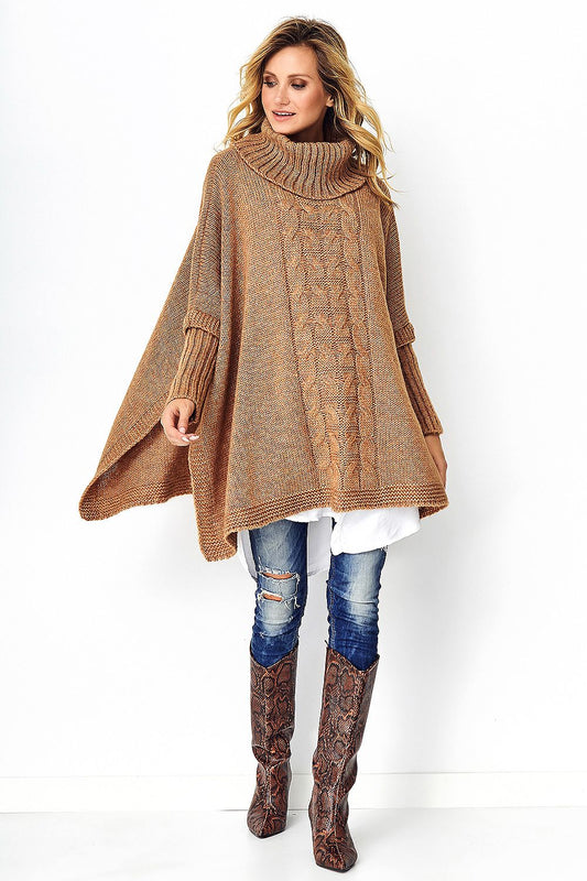 Poncho Model 139871 Makadamia - Tomorrow Style