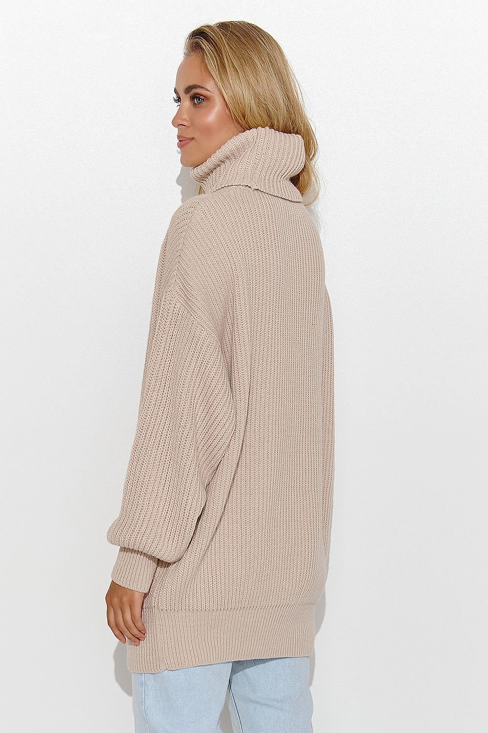 Rollkragenpullover Model 185216 Makadamia - Tomorrow Style