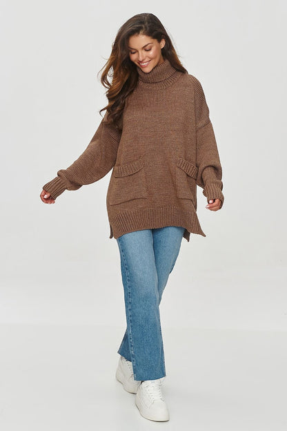 Rollkragenpullover Model 202969 Makadamia - Tomorrow Style