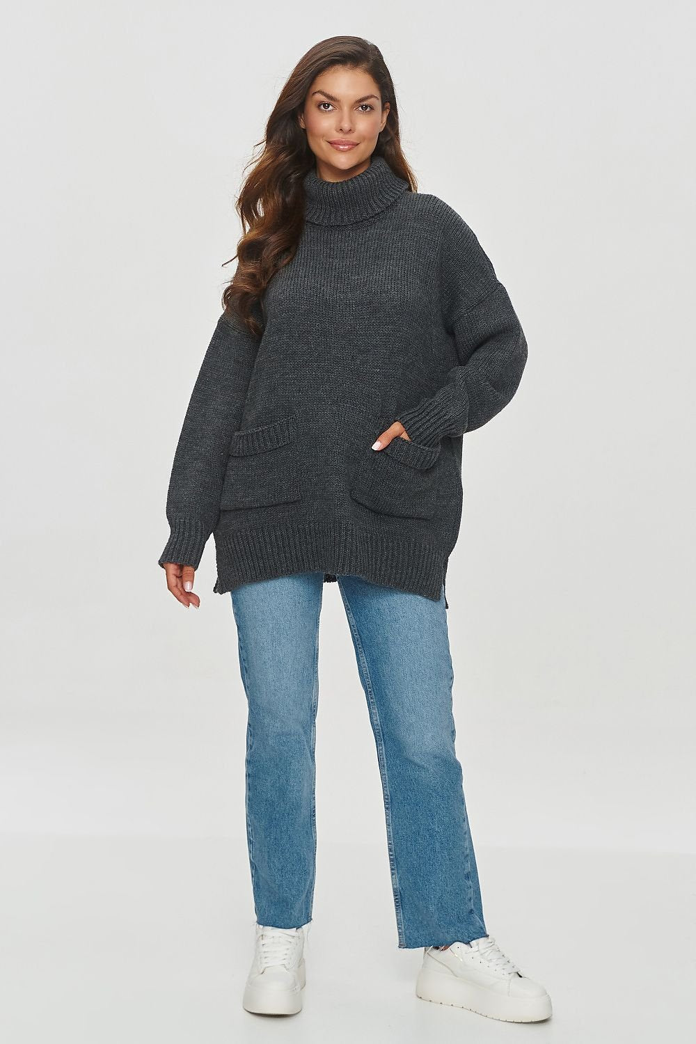 Rollkragenpullover Model 202969 Makadamia - Tomorrow Style